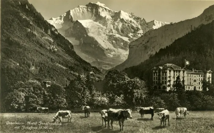 Framed Print : Interlaken and the Jungfrau, Bern, Switzerland Framed Print : Interlaken and the Jungfrau, Bern, Switzerland