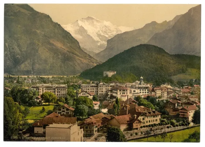 Framed Print : Interlaken, with Jungfrau, Bernese Oberland, Switzerland Framed Print : Interlaken, with Jungfrau, Bernese Oberland, Switzerland