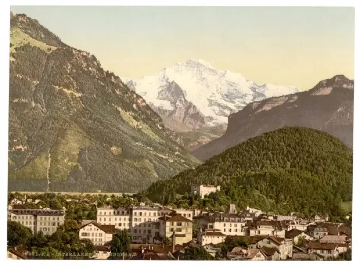 Framed Print : Interlaken, with Jungfrau, Bernese Oberland, Switzerland Framed Print : Interlaken, with Jungfrau, Bernese Oberland, Switzerland
