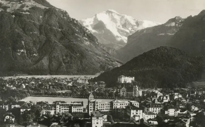 Framed Print : Interlaken and the Jungfrau Mountain Framed Print : Interlaken and the Jungfrau Mountain