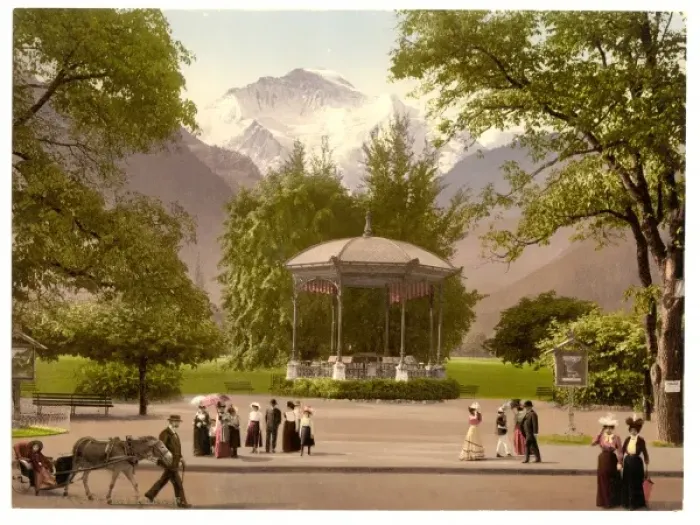 Framed Print : Interlaken, Music Pavillion, Bernese Oberland, Switzerland Framed Print : Interlaken, Music Pavillion, Bernese Oberland, Switzerland