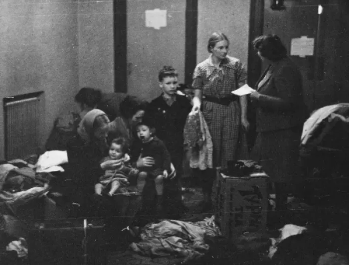 Framed Print : Internal refugees WWII Framed Print : Internal refugees WWII