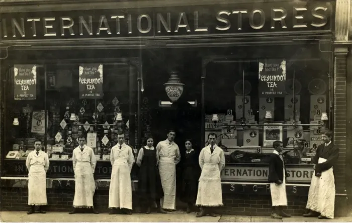 Framed Print : International Stores, Unknown, England Framed Print : International Stores, Unknown, England