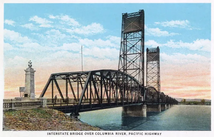 Framed Print : Interstate Bridge, Columbia River, Pacific Highway, USA Date: 1929 Framed Print : Interstate Bridge, Columbia River, Pacific Highway, USA Date: 1929
