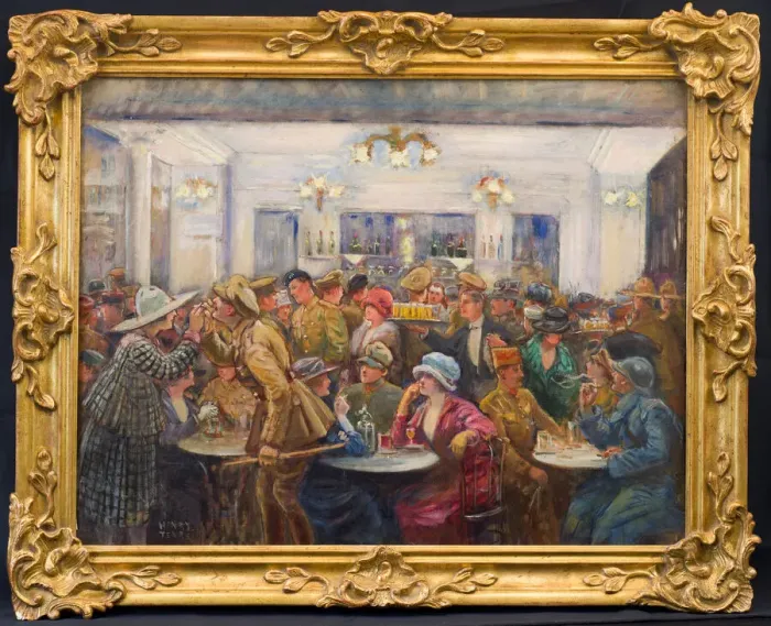 Framed Print : Interval drinks at the Olympia, Paris, WW1 Framed Print : Interval drinks at the Olympia, Paris, WW1