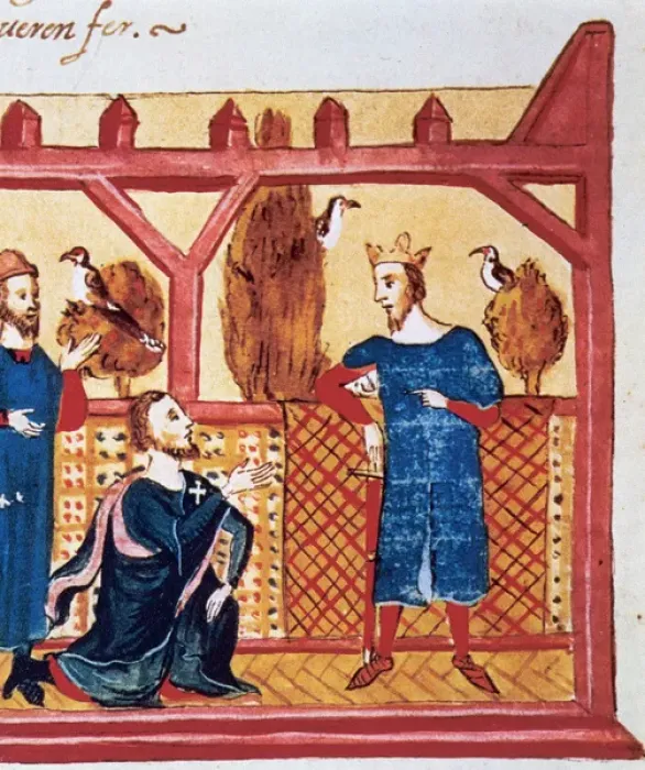 Framed Print : Interview of Alcaniz, 1232. Miniature Framed Print : Interview of Alcaniz, 1232. Miniature
