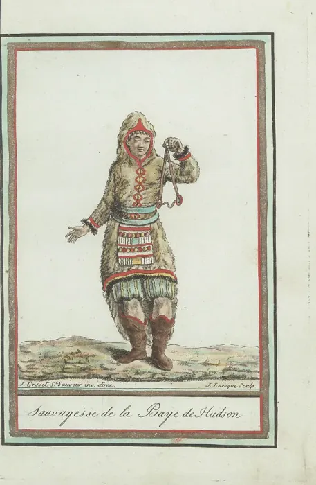 Framed Print : Inuit woman of Hudson Bay with goggles Framed Print : Inuit woman of Hudson Bay with goggles