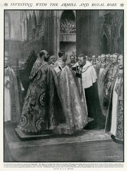 Framed Print : Investing with the Armill and Royal robe Framed Print : Investing with the Armill and Royal robe