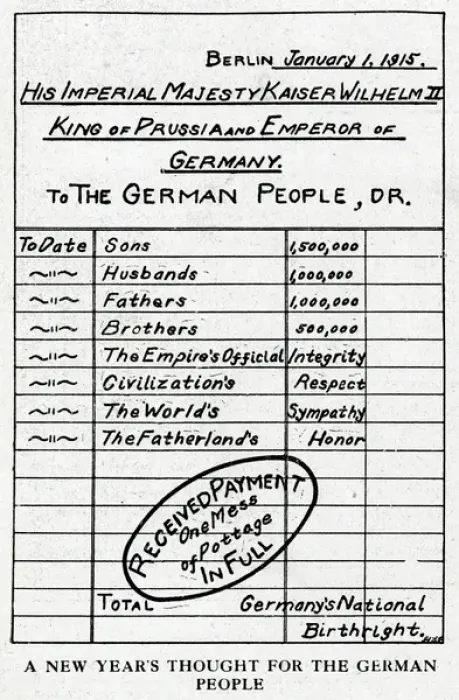Framed Print : An invoice for Kaiser Wilhlem II, 1915 Framed Print : An invoice for Kaiser Wilhlem II, 1915