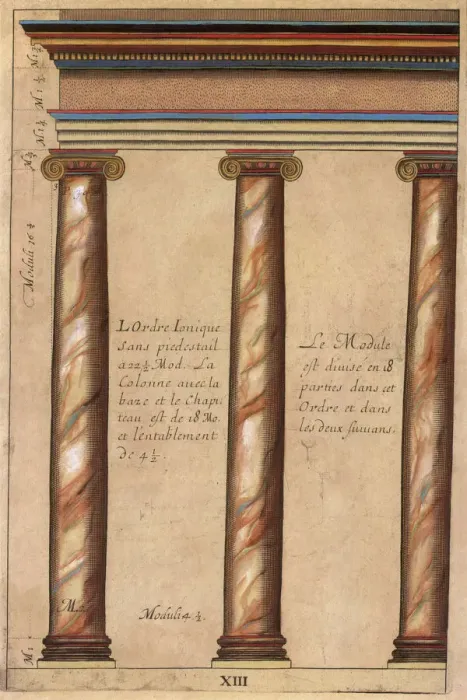 Framed Print : Ionic Columns Date: 1550 Framed Print : Ionic Columns Date: 1550