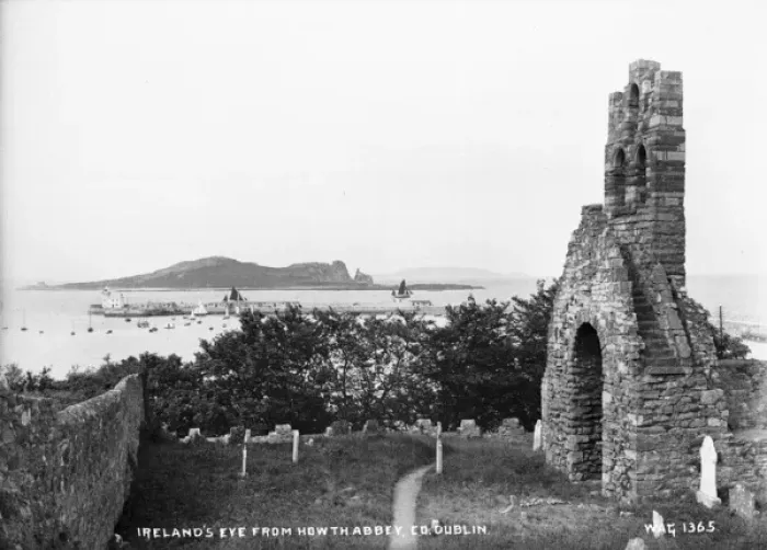 Framed Print : Irelands Eye from Howth Abbey, Co. Dublin