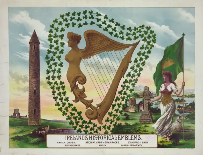 Framed Print : Irelands historical emblems