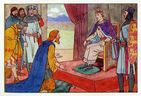 The Irish Chiefs and Kings kneel before King Henry II