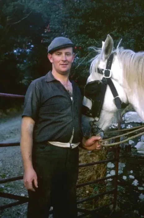 Framed Print : Irish farmer with horse Framed Print : Irish farmer with horse