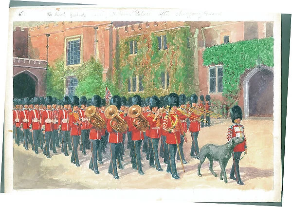 The Irish Guards leaving St. James's Palace