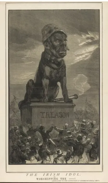 Framed Print : Irish Idol Cartoon 1869 Framed Print : Irish Idol Cartoon 1869