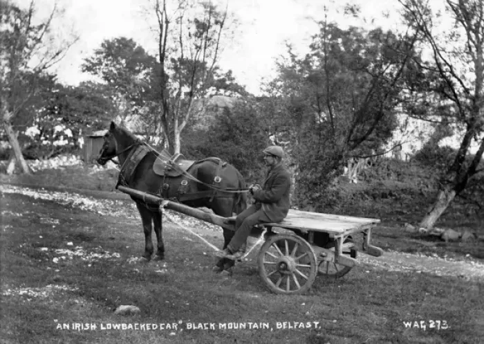 Framed Print : An Irish Lowbacked Car, Black Mountain, Belfast Framed Print : An Irish Lowbacked Car, Black Mountain, Belfast