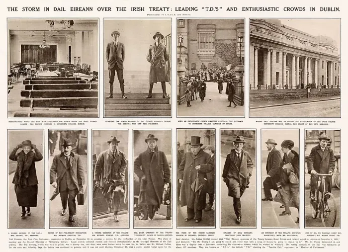 Framed Print : Irish politicians arriving for Treaty ratification debates Framed Print : Irish politicians arriving for Treaty ratification debates