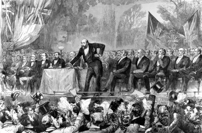 Framed Print : Irish Unionist Meeting in London, 1886 Framed Print : Irish Unionist Meeting in London, 1886
