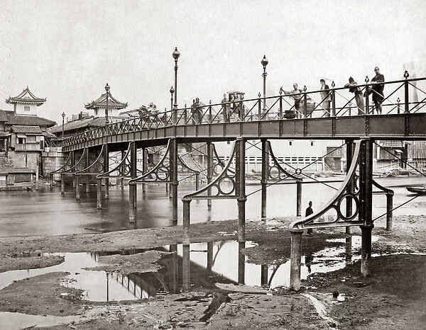 Iron bridge, Osaka, Japan, circa 1880s