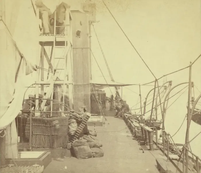 Framed Print : US iron clad Galena, after her attack on Fort Darling, James Framed Print : US iron clad Galena, after her attack on Fort Darling, James