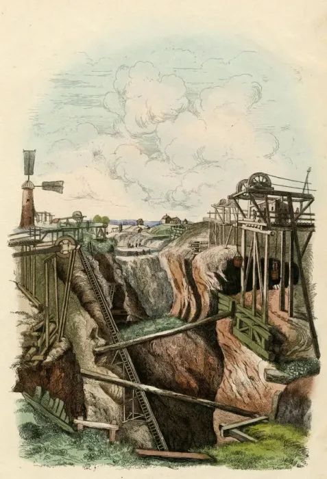 Framed Print : IRON MINE / GUERIN / 1837 Framed Print : IRON MINE / GUERIN / 1837