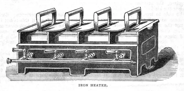 Framed Print : Iron heater, 1888 Framed Print : Iron heater, 1888