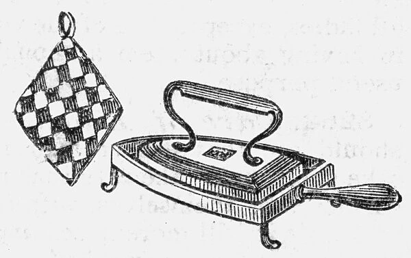 Iron, stand and holder, 1888