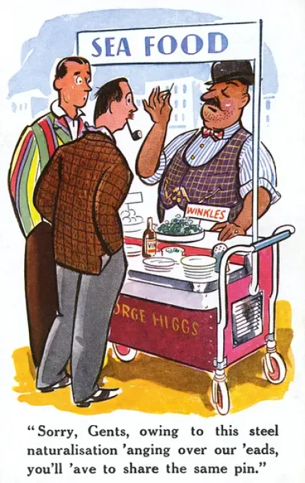 Framed Print : Iron and Steel Act - Cartoon on shortage of steel Framed Print : Iron and Steel Act - Cartoon on shortage of steel