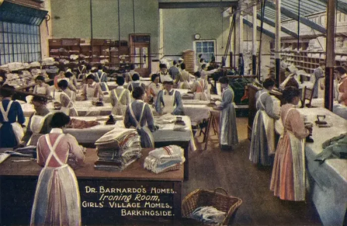Framed Print : Ironing Room at Barnardos Girls Home, Barkingside Framed Print : Ironing Room at Barnardos Girls Home, Barkingside