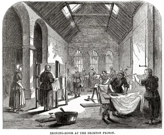 Framed Print : Ironing room at Brixton Prison Framed Print : Ironing room at Brixton Prison
