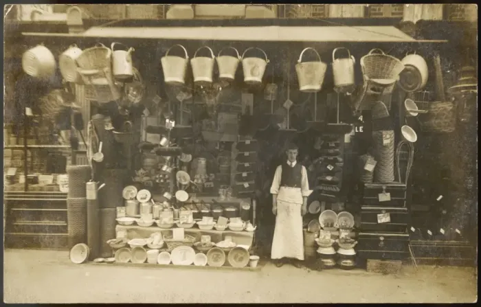 Framed Print : IRONMONGERs SHOP / C. 1900 Framed Print : IRONMONGERs SHOP / C. 1900