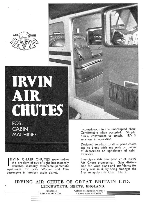 Framed Print : Irvin Air Chute Parachutes For Cabin Machines Framed Print : Irvin Air Chute Parachutes For Cabin Machines