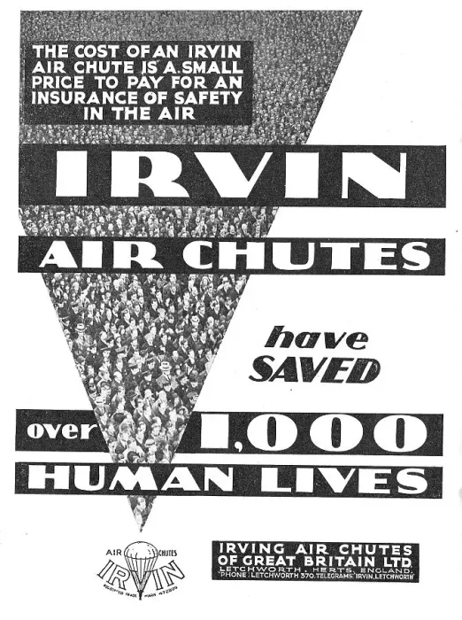 Framed Print : Irvin Air Chute Parachutes Have Saved 1, 000 Lives Framed Print : Irvin Air Chute Parachutes Have Saved 1, 000 Lives