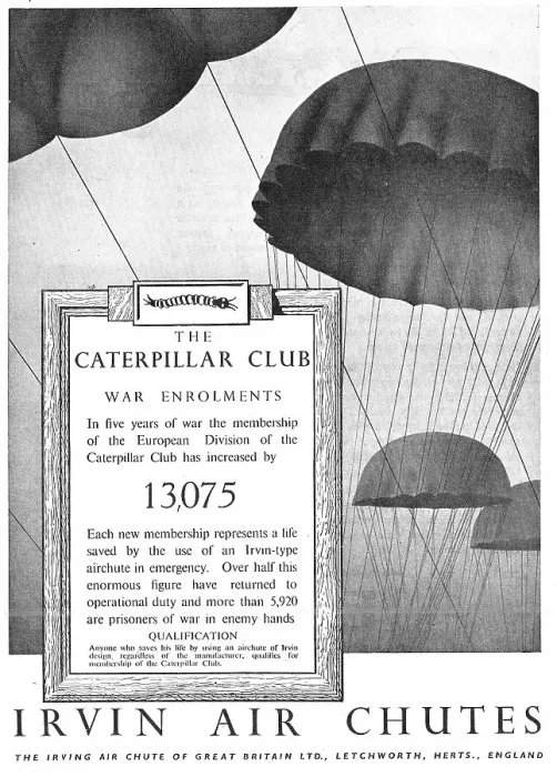Framed Print : Irvin Air Chutes - Caterpillar Club War Enrolments Framed Print : Irvin Air Chutes - Caterpillar Club War Enrolments