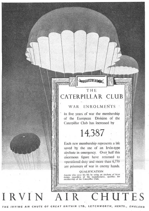 Framed Print : Irvin Air Chutes - Caterpillar Club War Enrolments Framed Print : Irvin Air Chutes - Caterpillar Club War Enrolments