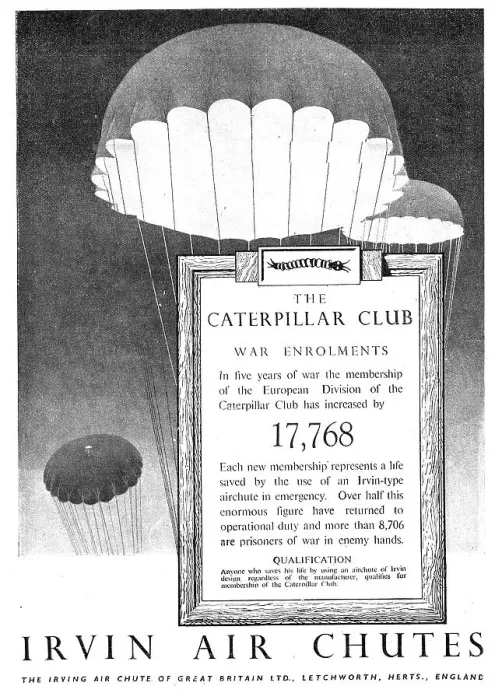 Framed Print : Irvin Air Chutes - Caterpillar Club War Enrolments Framed Print : Irvin Air Chutes - Caterpillar Club War Enrolments