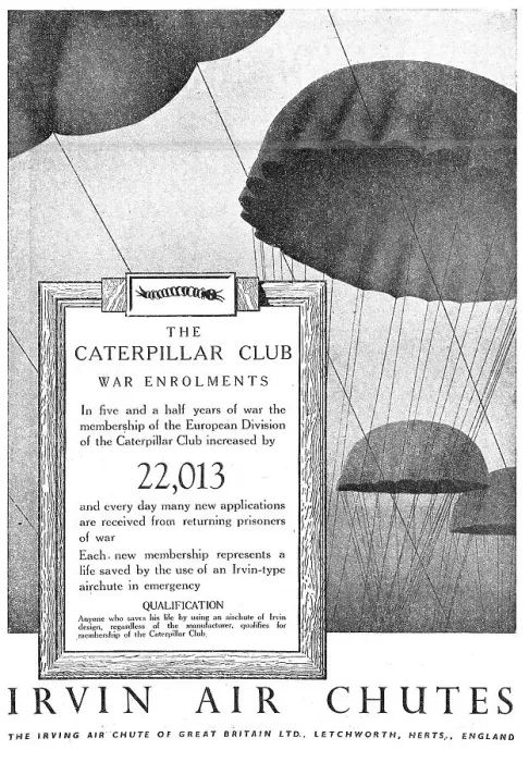 Framed Print : Irvin Air Chutes - Caterpillar Club War Enrolments Framed Print : Irvin Air Chutes - Caterpillar Club War Enrolments