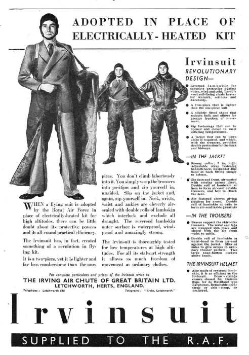 Framed Print : Irvin Parachutes - Irvinsuit Framed Print : Irvin Parachutes - Irvinsuit