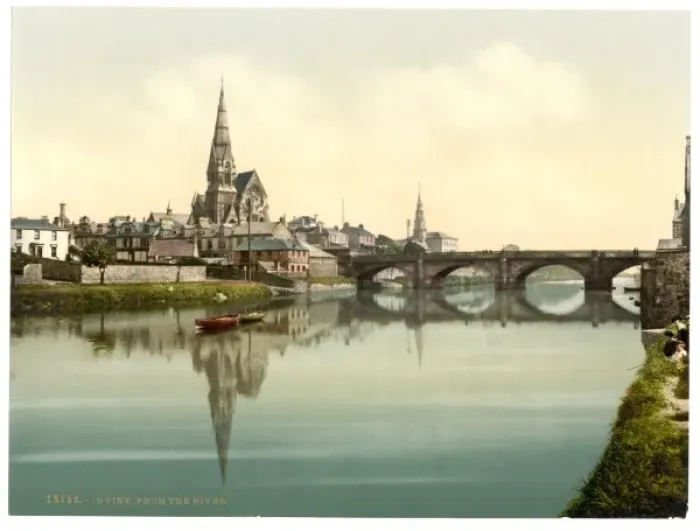 Framed Print : Irvine from the river, Scotland Framed Print : Irvine from the river, Scotland