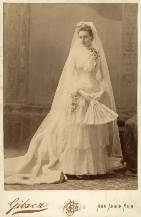 Framed Print : Isabel Sewall on her wedding day - Studio Portrait Framed Print : Isabel Sewall on her wedding day - Studio Portrait