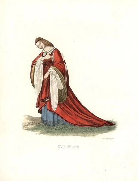 Isabella d Este, Countess of Mantua, in scarlet