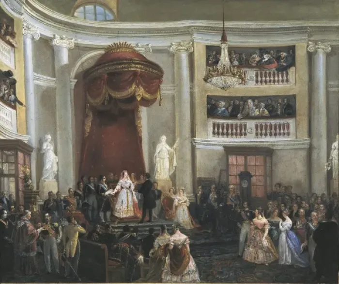 Framed Print : Isabella II swearing the Constitution Framed Print : Isabella II swearing the Constitution