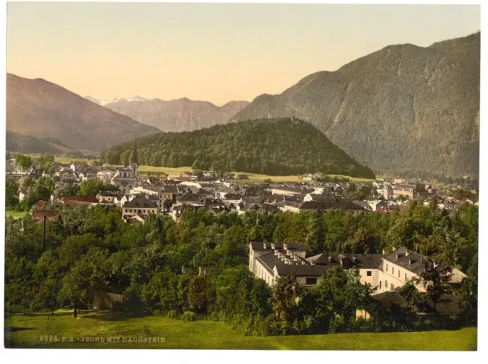 Framed Print : Ischl, from Dachstein, Upper Austria, Austro-Hungary Framed Print : Ischl, from Dachstein, Upper Austria, Austro-Hungary