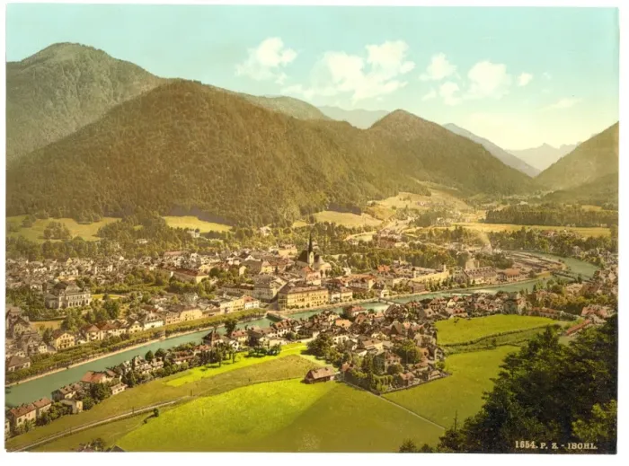 Framed Print : Ischl, general view, Upper Austria, Austro-Hungary Framed Print : Ischl, general view, Upper Austria, Austro-Hungary
