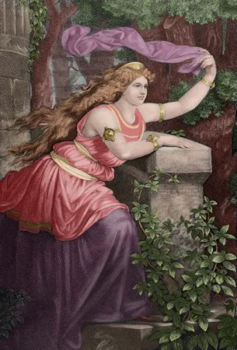 Framed Print : Iseult of Ireland. Engraving. Colored Framed Print : Iseult of Ireland. Engraving. Colored