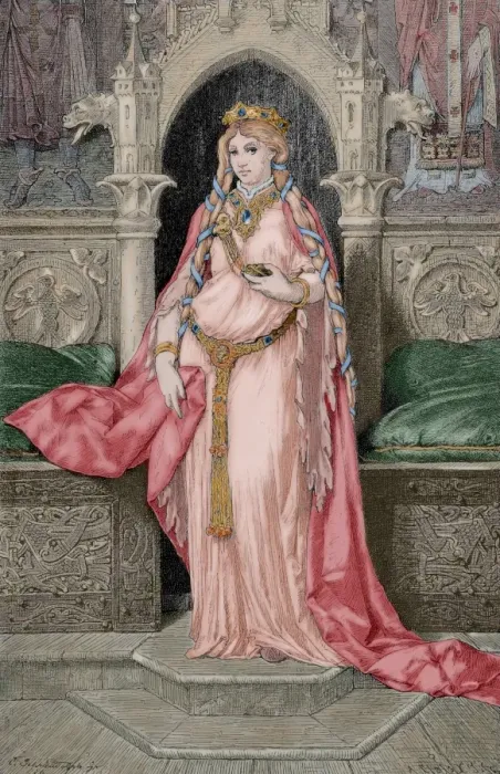 Framed Print : Iseult of Ireland. Engraving. Colored Framed Print : Iseult of Ireland. Engraving. Colored