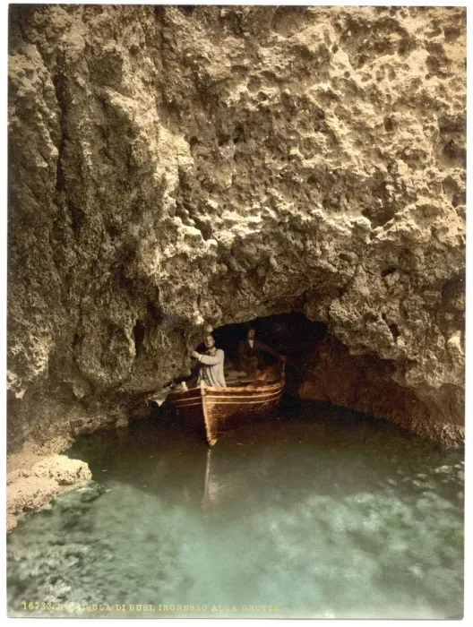 Framed Print : Island of Busi, entrance to cave, Dalmatia, Austro-Hungary Framed Print : Island of Busi, entrance to cave, Dalmatia, Austro-Hungary