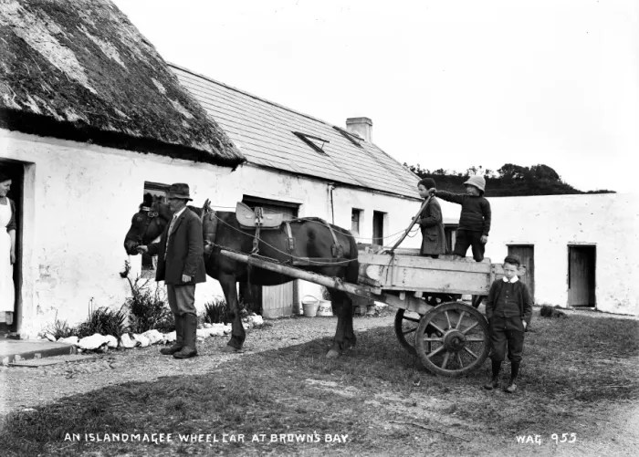 Framed Print : An Islandmagee Wheelcar at Browns Bay Framed Print : An Islandmagee Wheelcar at Browns Bay