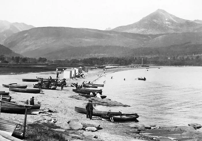 Framed Print : Isle of Arran Brodick Bay and Goatfell Victorian period Framed Print : Isle of Arran Brodick Bay and Goatfell Victorian period
